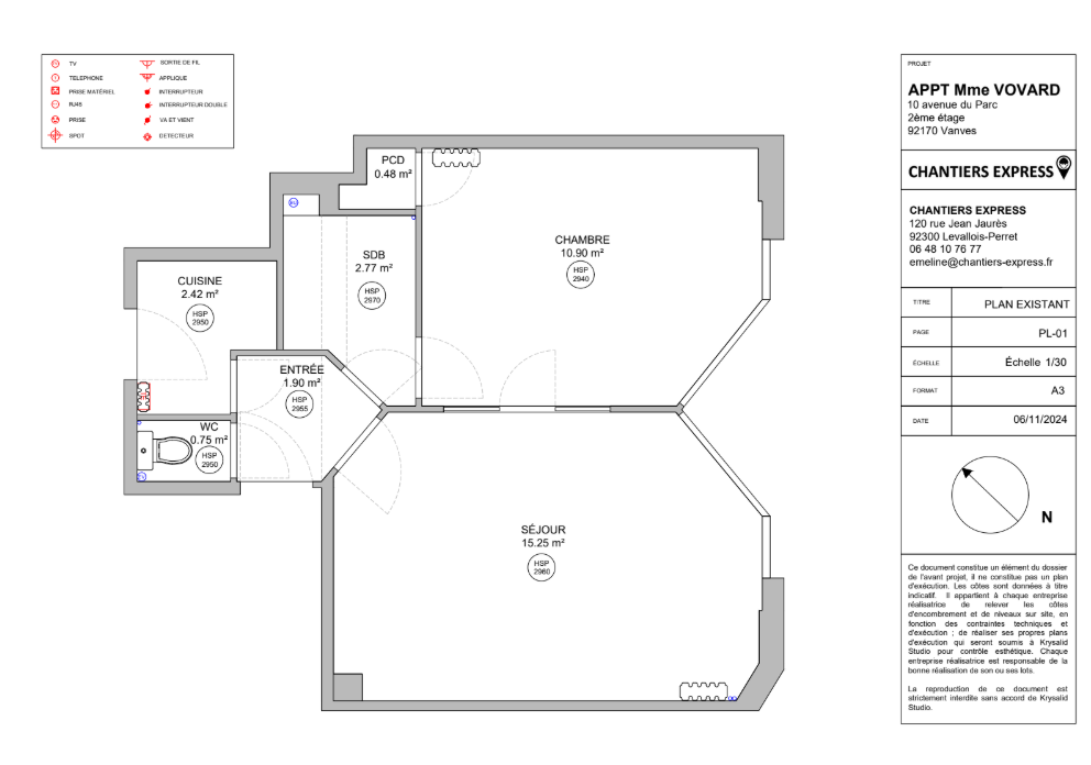 Rénovation complète d'appartement à Vanves — photo 1